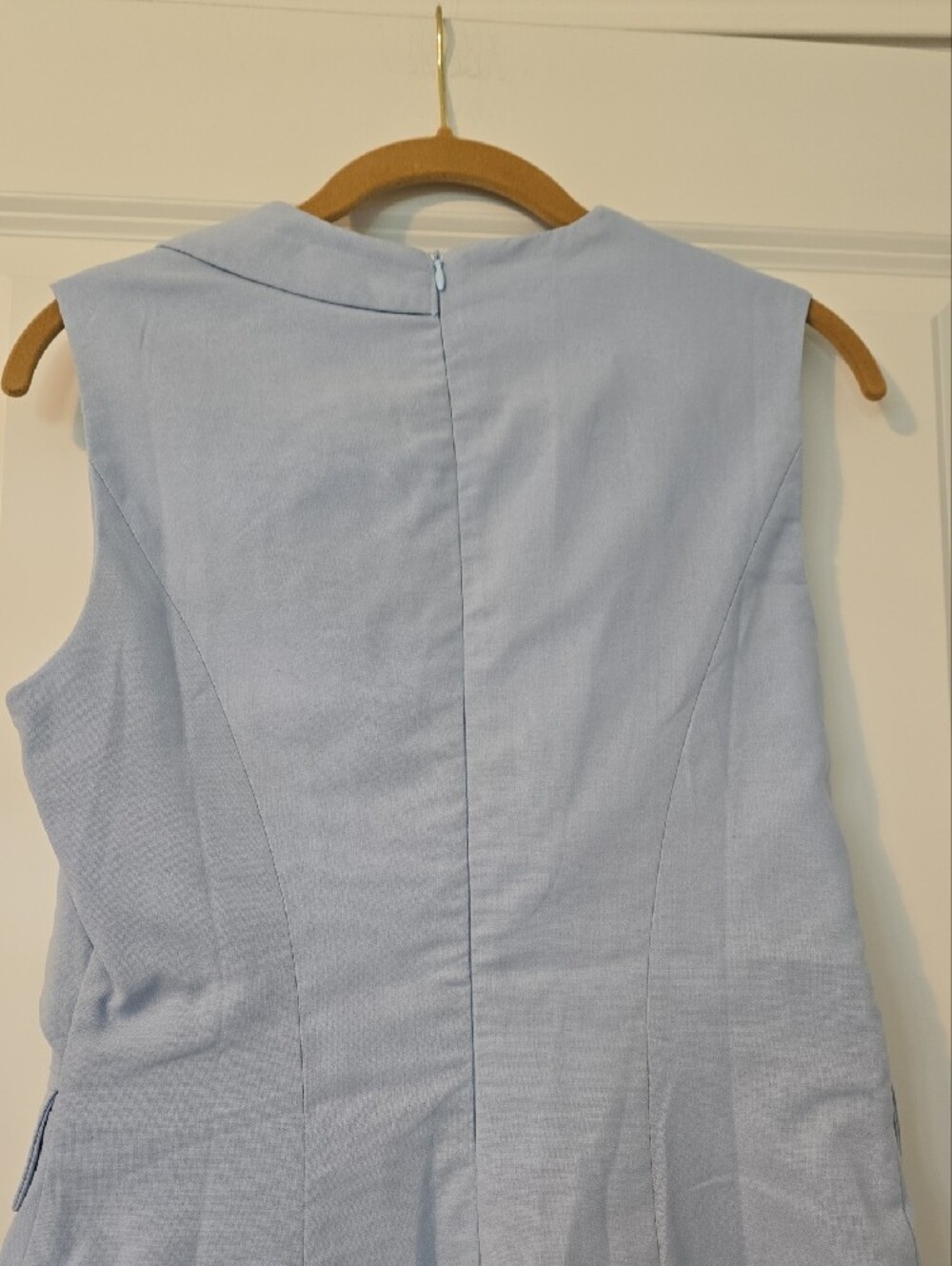 Commense Light Blue Draped Sleeveless Vest Top Size S NWT - Picture 7 of 14